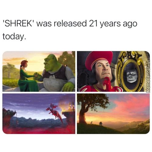 'SHREK' Was Released 21 Years Ago
Today.
