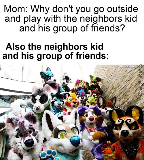 Mom: Why Don't You Go Outside
And Play With The Neighbors Kid
And His Group Of Friends?
Also The Neighbors Kid
And His Group Of Friends:
