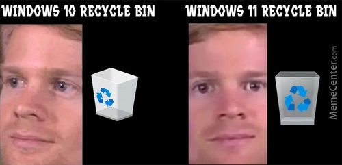 WINDOWS 10 RECYCLE BIN
WINDOWS 11 RECYCLE BIN
