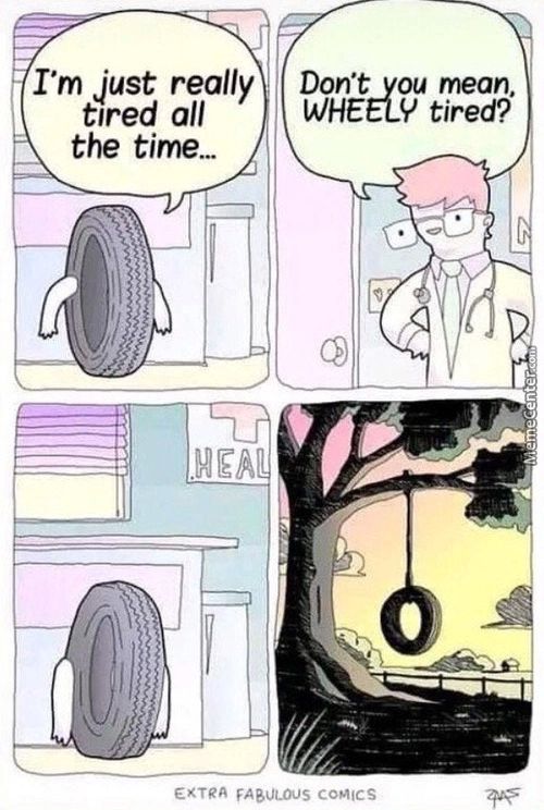 I'm Just Really
Tired All
The Time...
Don't You Mean,
WHEELP Tired?
EXTRA FABULOUS COMICS
