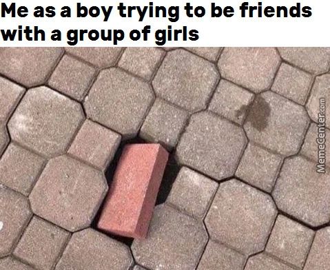 Me As A Boy Trying To Be Friends
With A Group Of Girls
