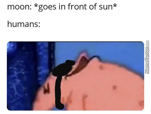 Moon: *goes In Front Of Sun*
Humans:
