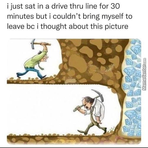 I Just Sat In A Drive Thru Line For 30
Minutes But I Couldn't Bring Myself To
Leave Bc I Thought About This Picture
