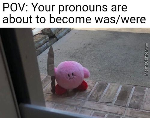 POV: Your Pronouns Are
About To Become Was/were
