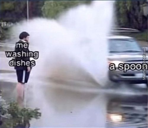 Me
Washing
Dishes
A Spoofi
