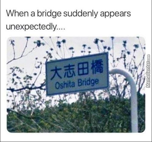 When A Bridge Suddenly Appears
Unexpectedly..
Oshita Bridge

