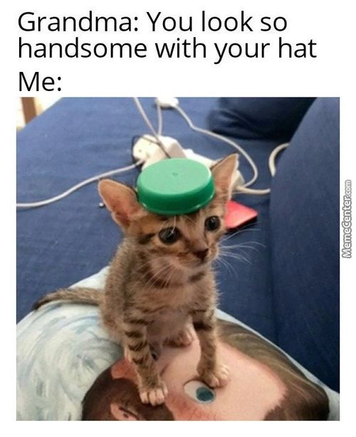 Grandma: You Look So
Handsome With Your Hat
