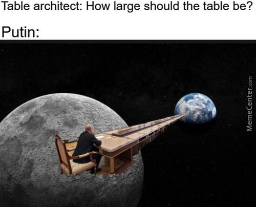 Table Architect: How Large Should The Table Be?
Putin:
