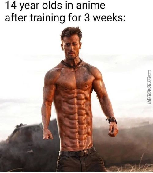 14 Year Olds In Anime
After Training For 3 Weeks:
