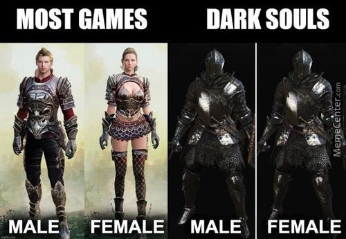 MOST GAMES
DARK SOuS
MALE 
FEMALE
MALE
FEMALE
