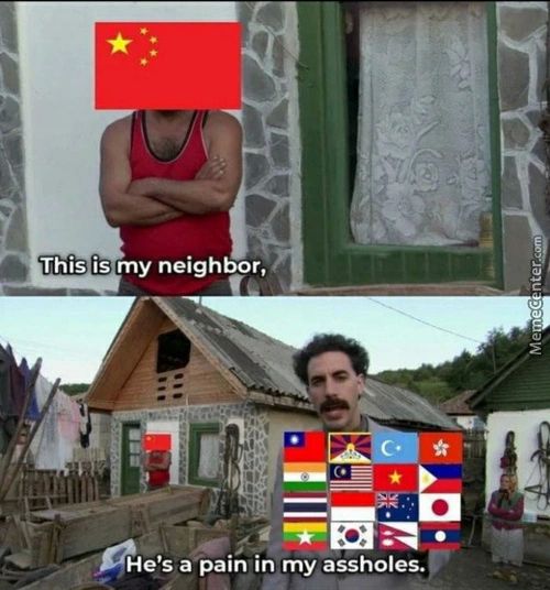 This Is My Neighbor,
He's A-pain In My Assholes.
