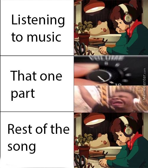 Listening
To Music
That One
Part
Rest Of The
Song
