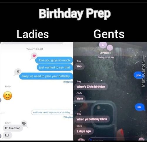 Birthday Prep
Ladies
Rd Like That
Gents
