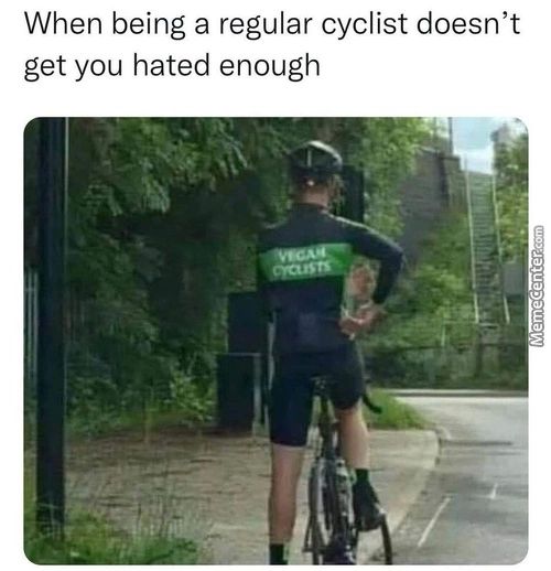 When Being A Regular Cyclist Doesn't
Get You Hated Enough
