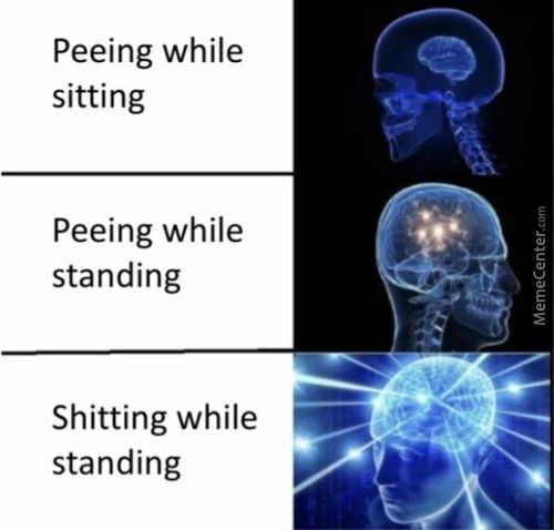 Peeing While
Sitting
Peeing While
Standing
Shitting While
Standing
