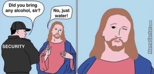 Did You Bring
Any Alcohol, Sir?
SECURITY
No, Just
Water!
