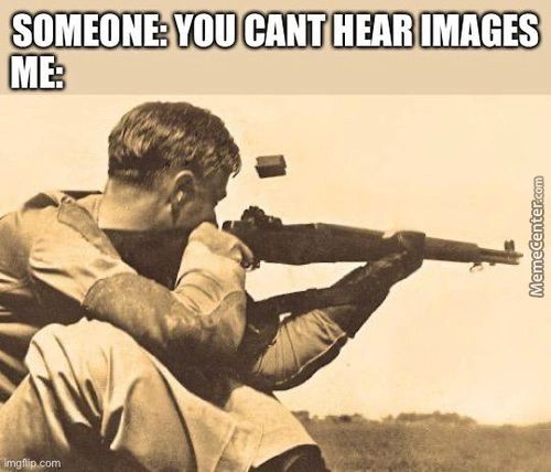 SOMEONE: YOU CANT HEAR IMAGES
