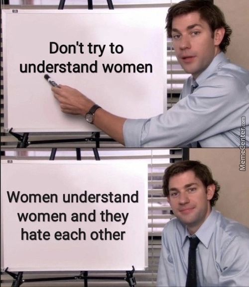 Don't Try To
Understand Women
Women Understand
Women And They
Hate Each Other
