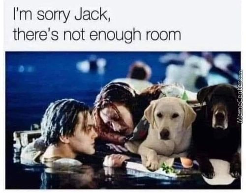 I'm Sorry Jack,
There's Not Enough Room
