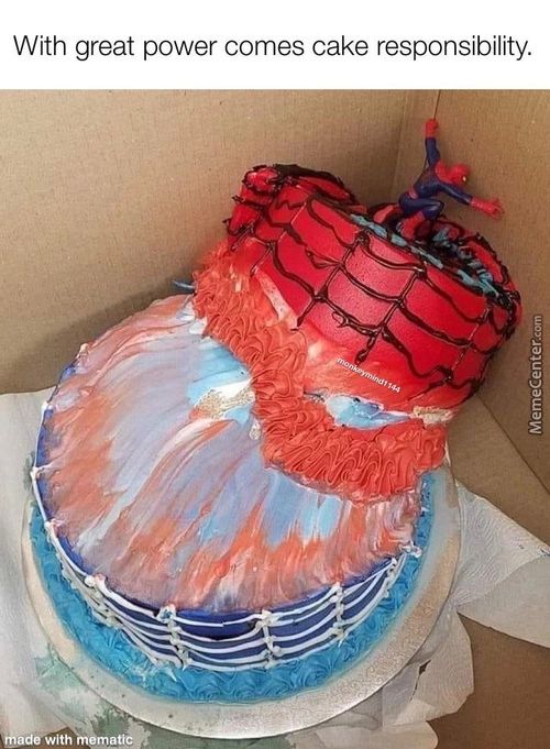 With Great Power Comes Cake Responsibility.
DeWith
