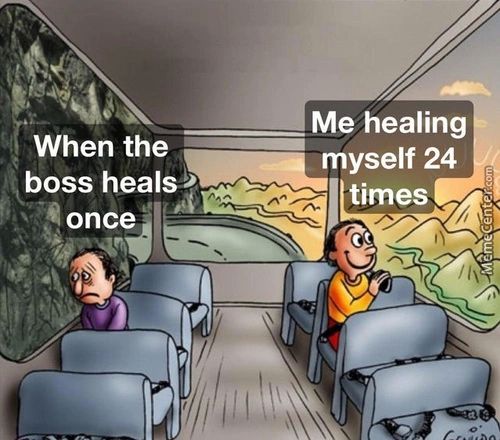 Me Healing
Yself 24
When The
Boss Heals
Times
Once
