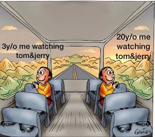 3y/o Me Wat
Tom&jer
20y/o Me
Watching
Tom&je

