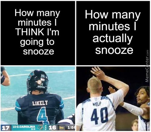 How Many
Minutes I
THINK I'm
Going To
Snooze
LIKELY
17
How Many
Minutes I
Actually
Snooze

