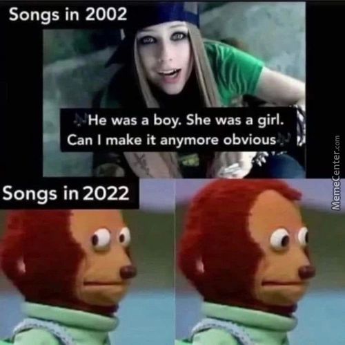 Songs In 2002
•He Was A Boy. She Was A Girl.
Can I Make It Anymore Obvious,
Songs In 2022
