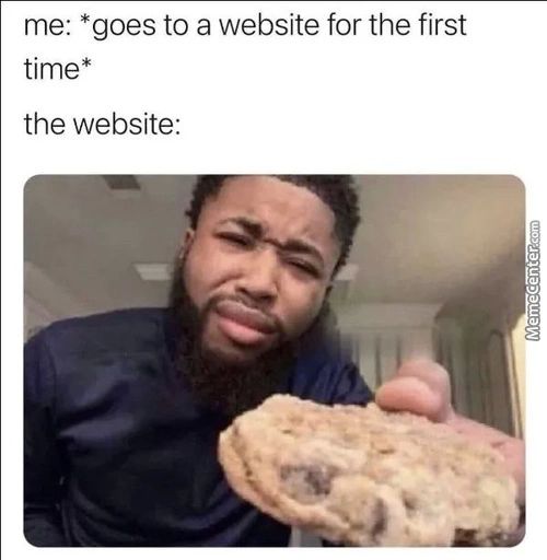 Me: *goes To A Website For The First
Time*
The Website:
