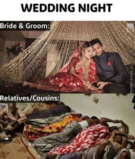 WEDDING NIGHT
Bride & Groom:
Relatives/Cousins:
