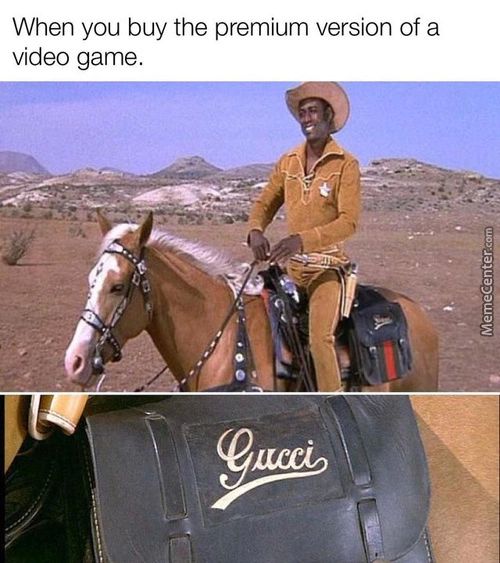 When You Buy The Premium Version Of A
Video Game.
