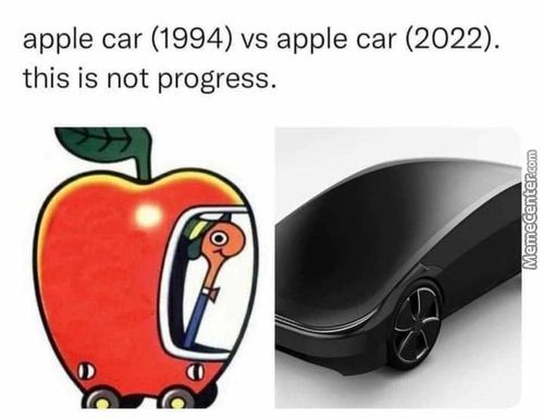 Apple Car (1994) Vs Apple Car (2022).
This Is Not Progress.
