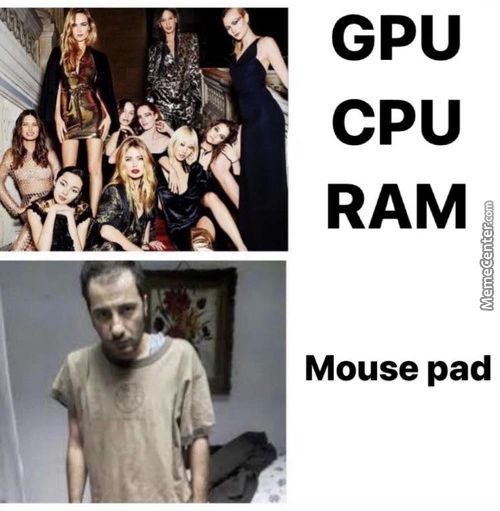 GPU
CPU
RAM
Mouse Pad
