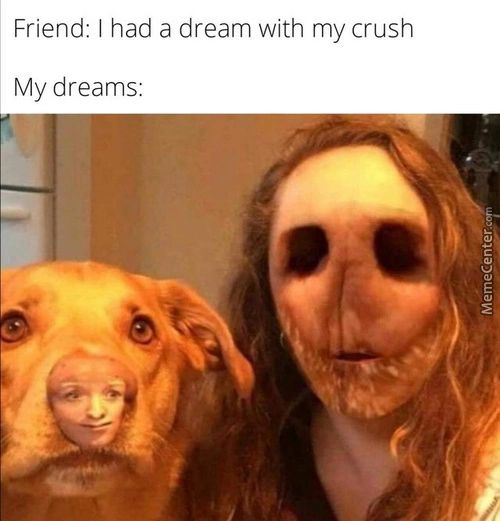 Friend: I Had A Dream With My Crush
My Dreams:
