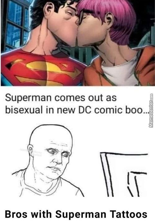 Superman Comes Out As
Bisexual In New DC Comic Boo..
Bros With Superman Tattoos
