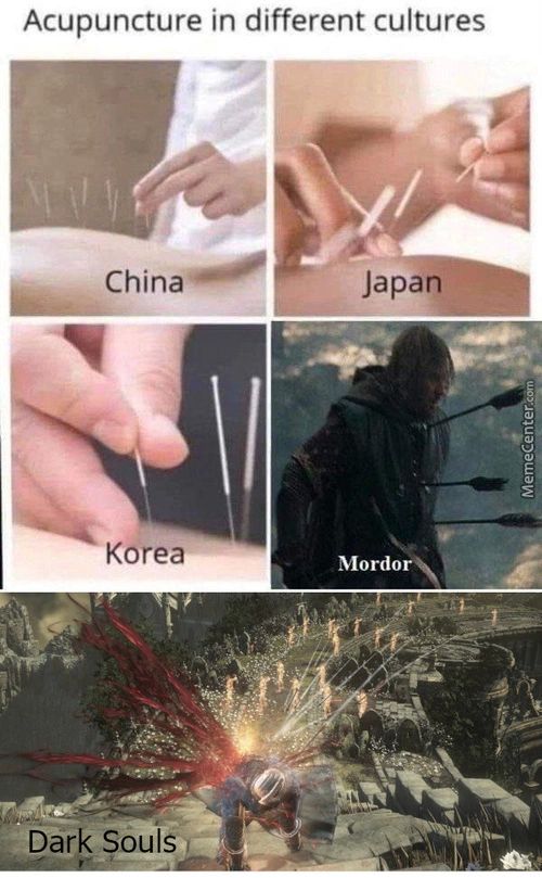 Acupuncture In Different Cultures
China
Korea
Dark Souls
Japan
Mordoe•x
